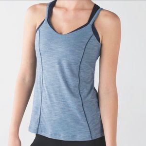 Lululemon | Blue Denim Run For Gold Tank